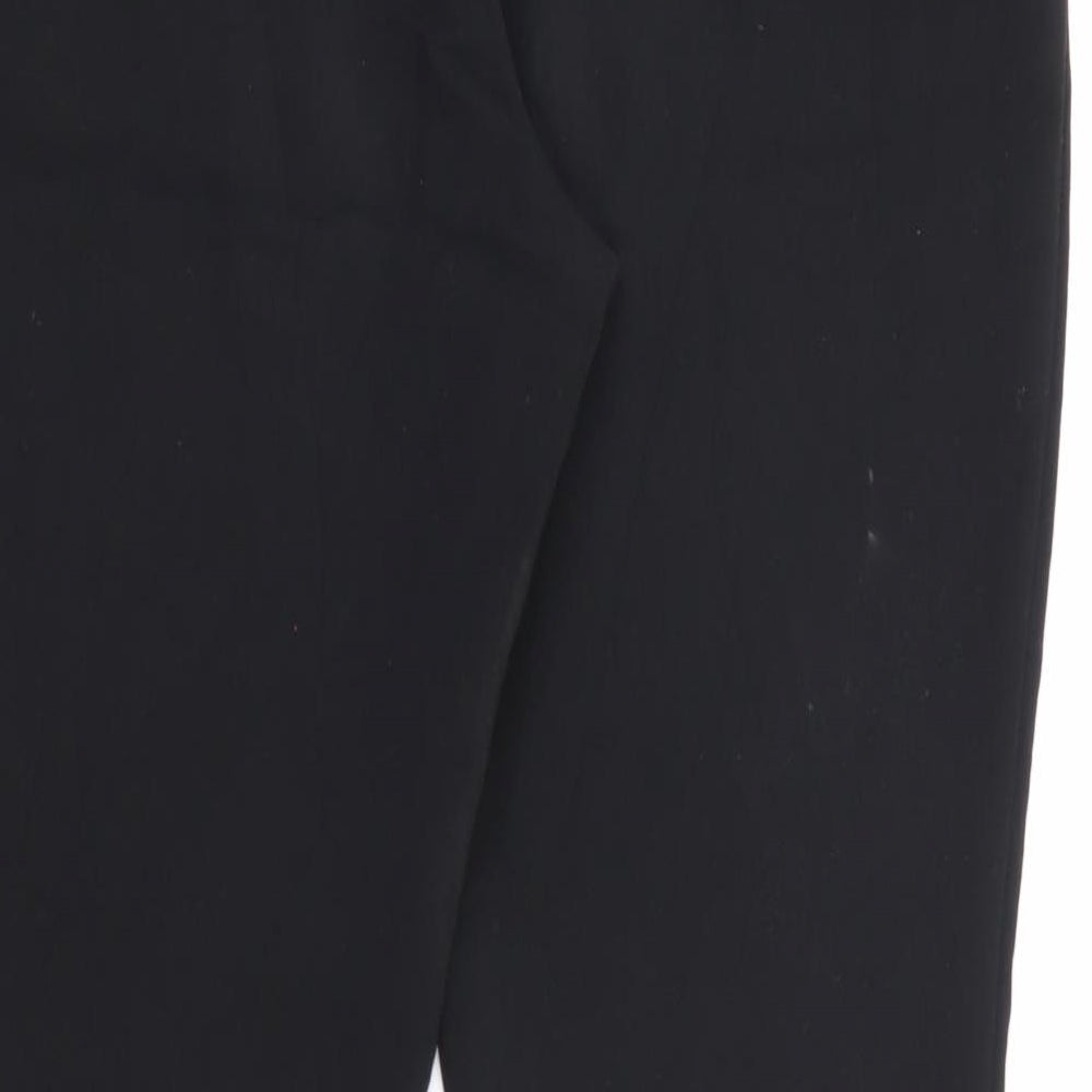 Wallis Womens Black  Polyester Trousers  Size 12 L26 in Regular Zip