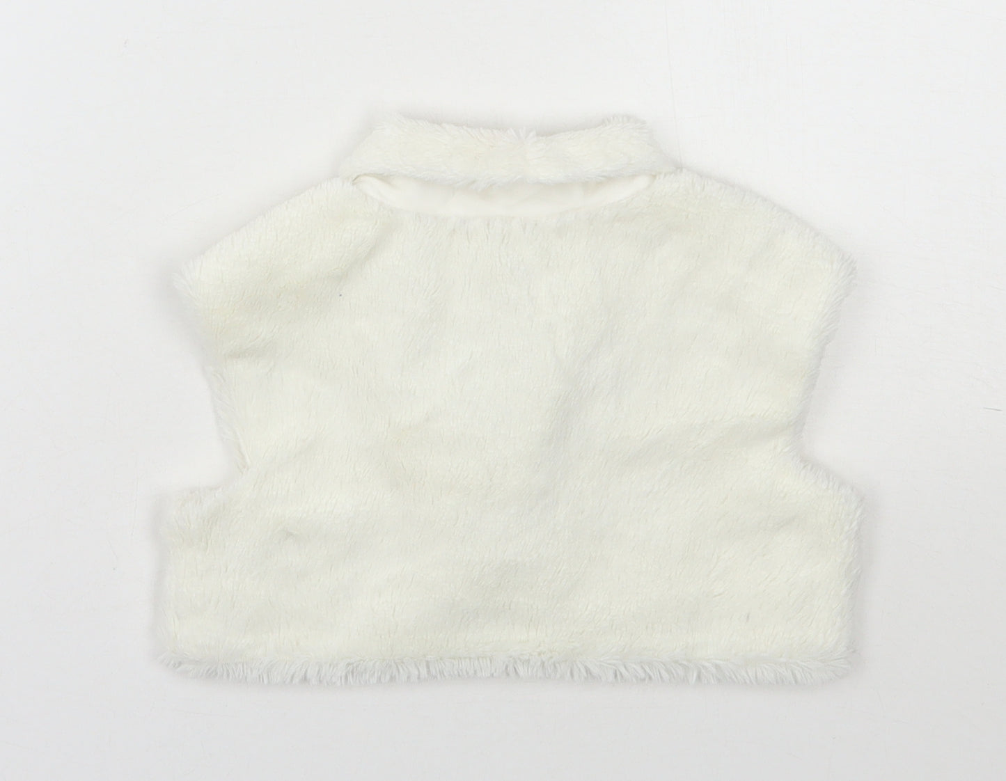Jona Michelle Girls Ivory V-Neck  Polyester Shrug Jumper Size 6 Years  Button