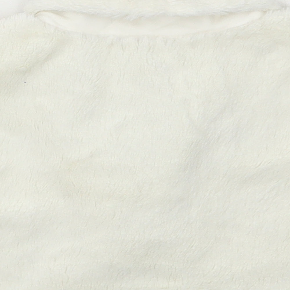 Jona Michelle Girls Ivory V-Neck  Polyester Shrug Jumper Size 6 Years  Button