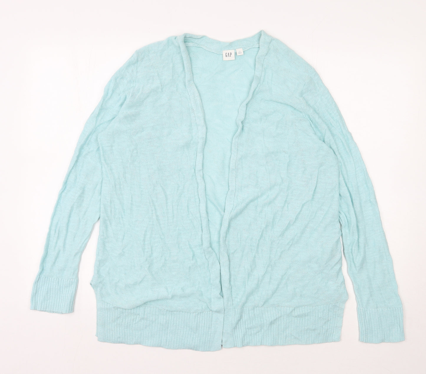 Gap Womens Blue V-Neck  Cotton Cardigan Jumper Size L