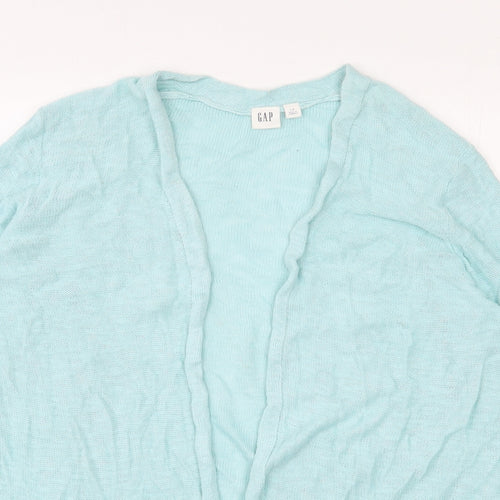 Gap Womens Blue V-Neck  Cotton Cardigan Jumper Size L