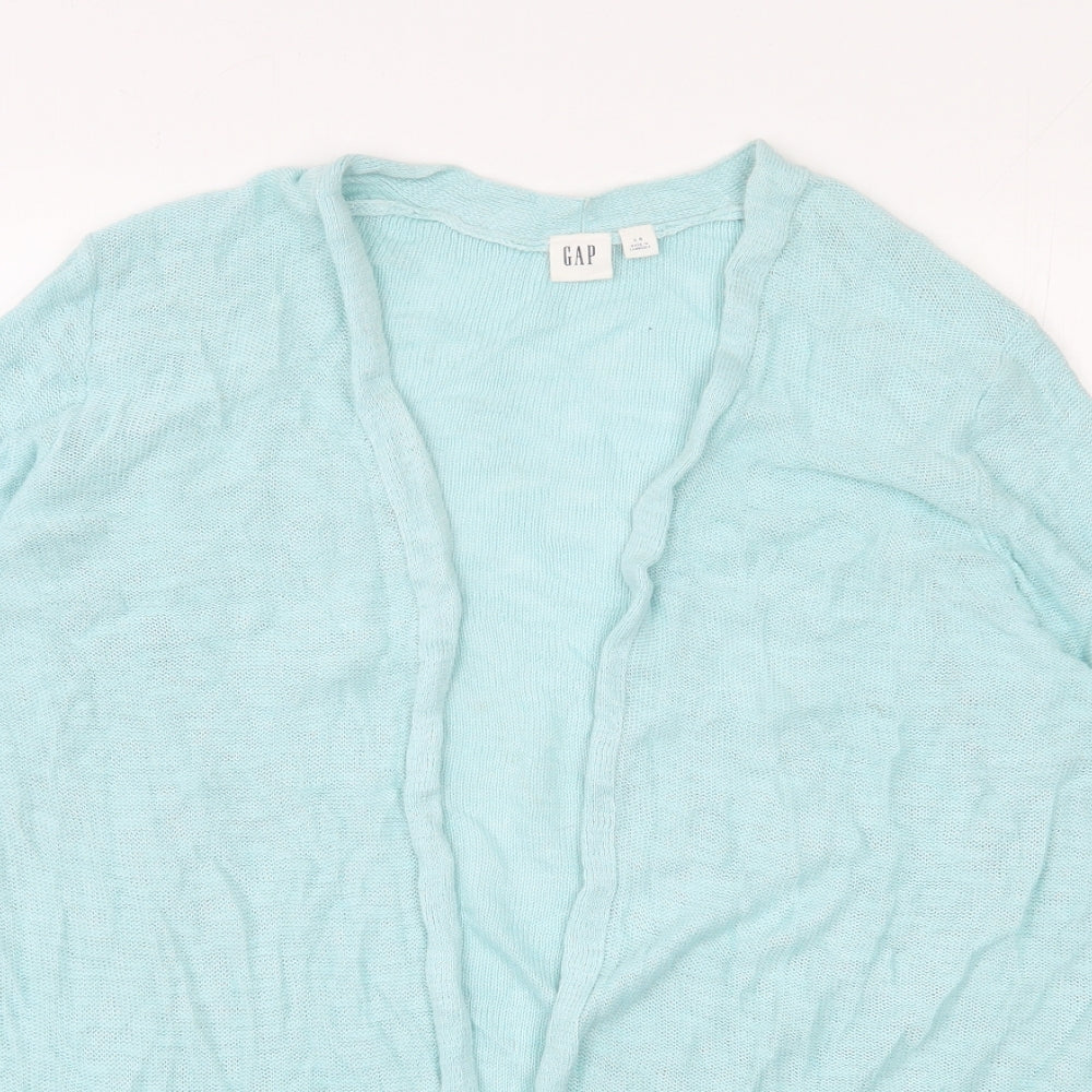 Gap Womens Blue V-Neck  Cotton Cardigan Jumper Size L