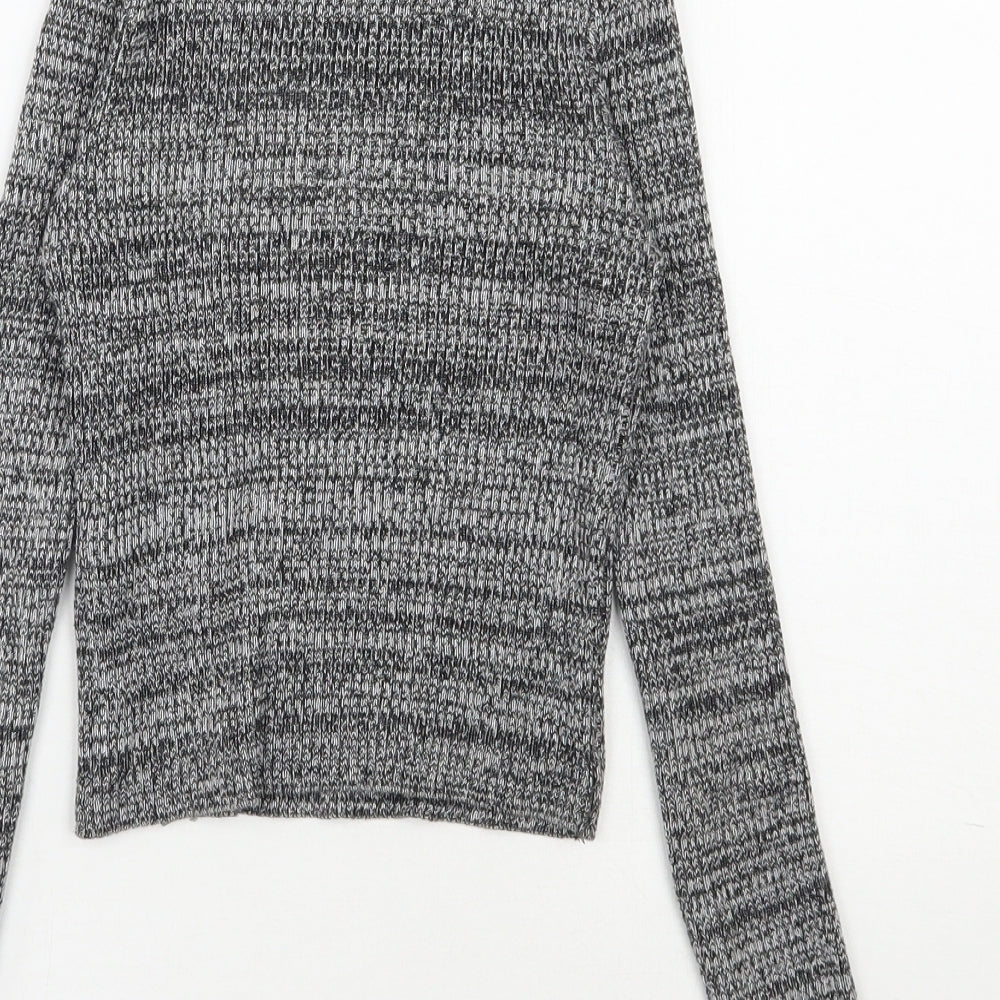 New Look Girls Grey Round Neck  Cotton Pullover Jumper Size 9 Years  Pullover