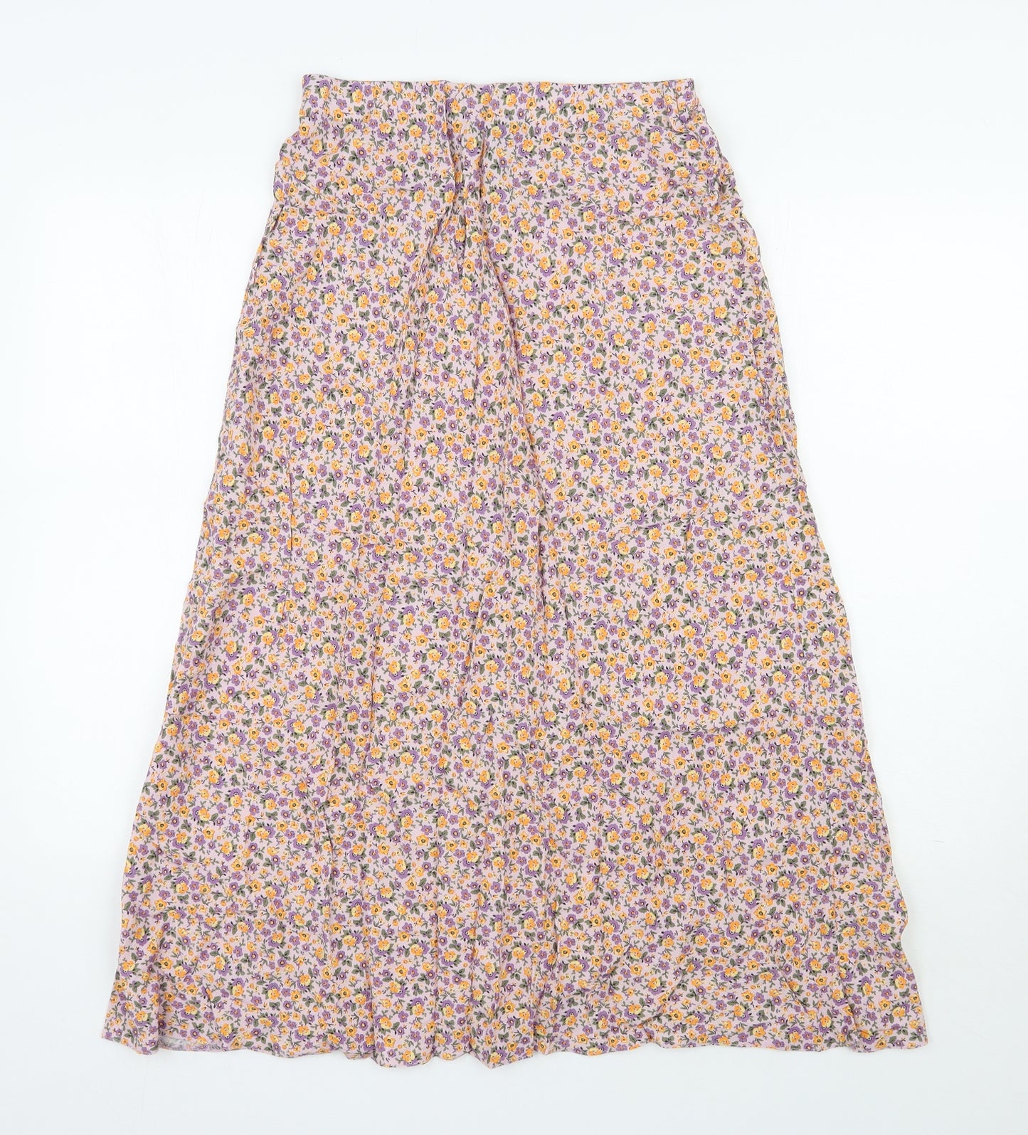 New Look Womens Multicoloured Floral Viscose A-Line Skirt Size 8