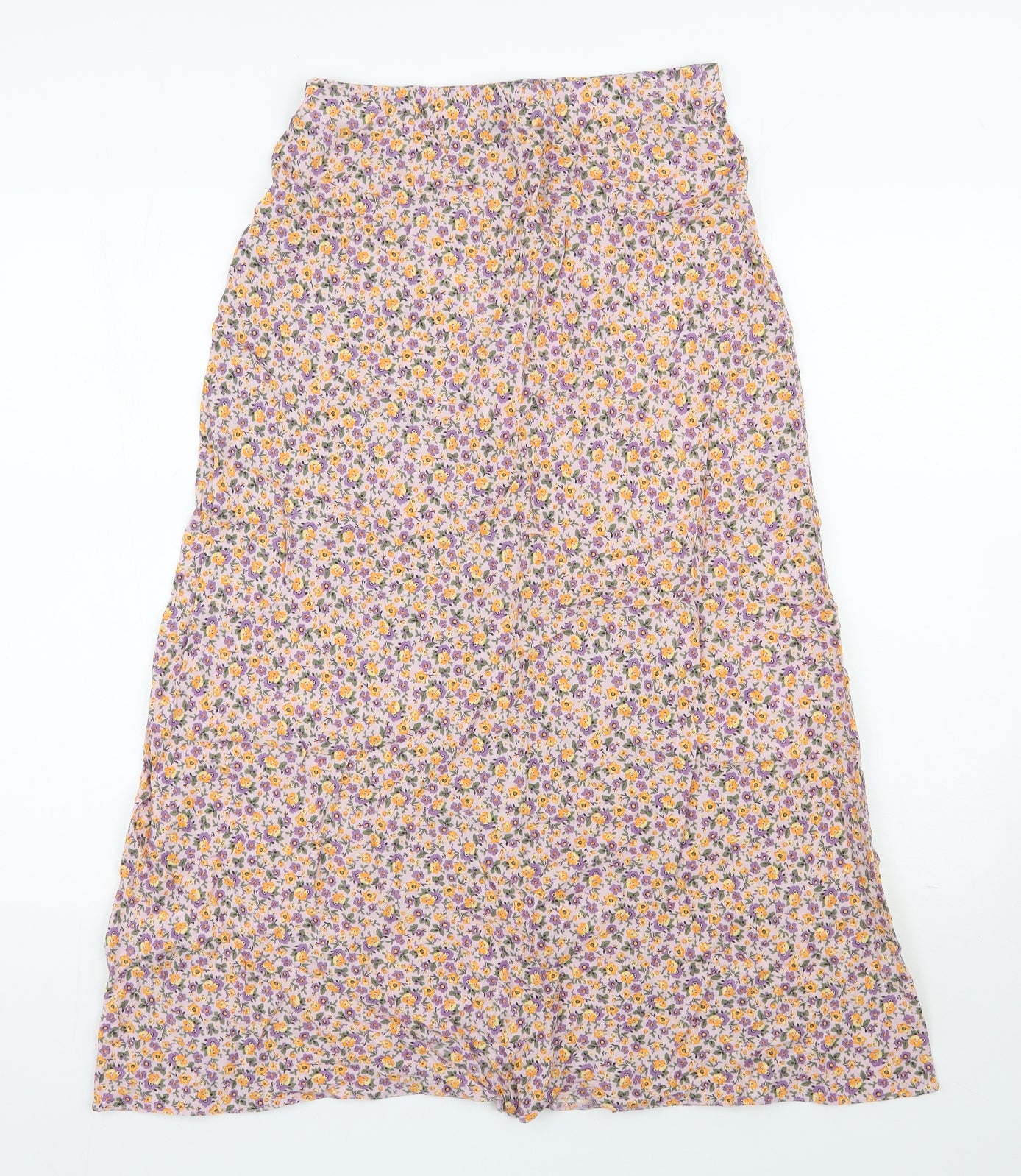 New Look Womens Multicoloured Floral Viscose A-Line Skirt Size 8