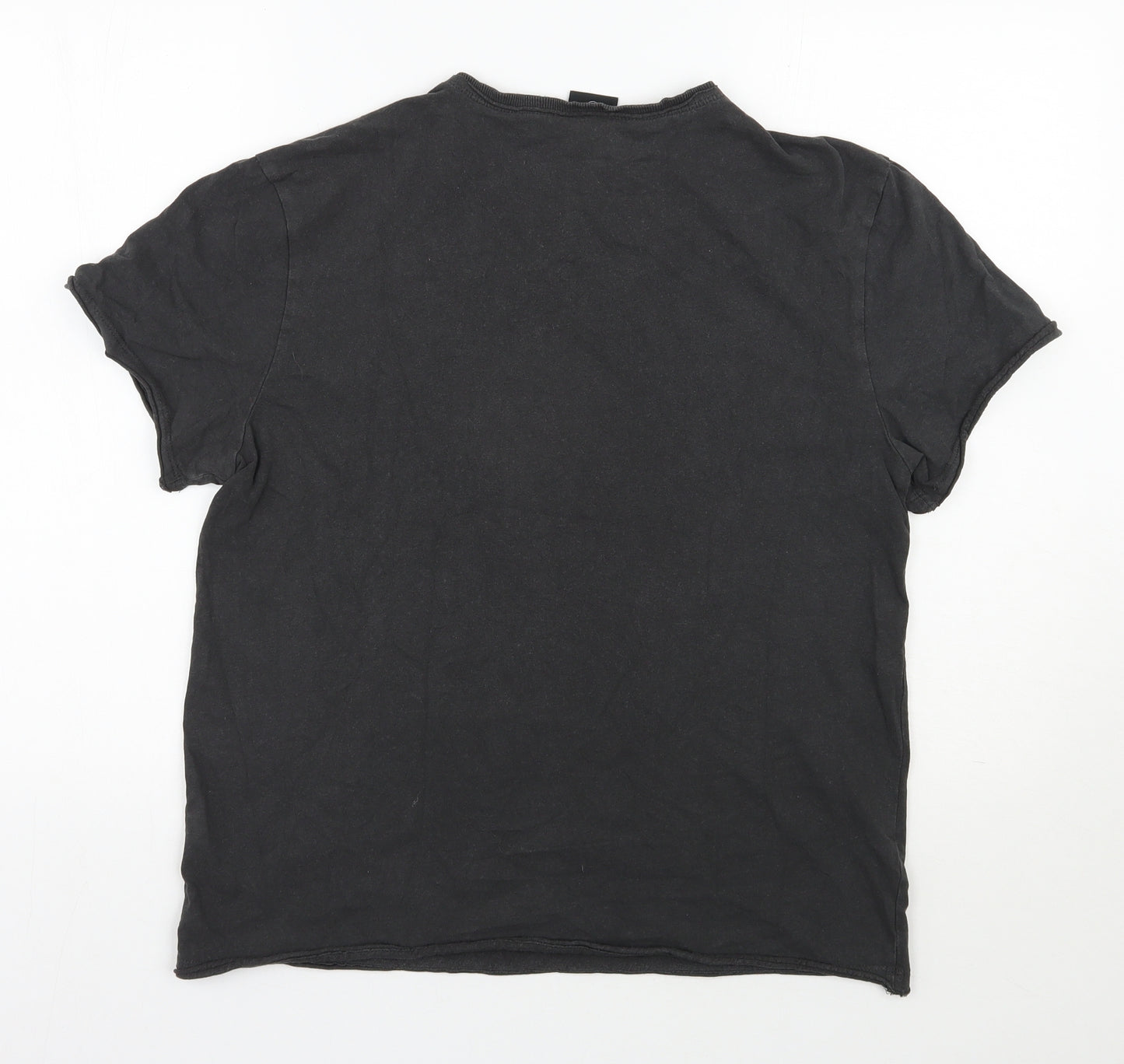 Amplified Mens Grey  Cotton  T-Shirt Size M Round Neck  - Metallica