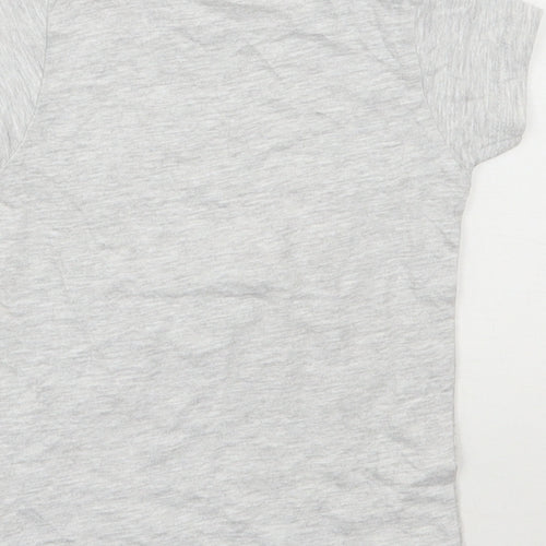 Primark Girls Grey  Cotton Basic T-Shirt Size 12-18 Months Round Neck Pullover