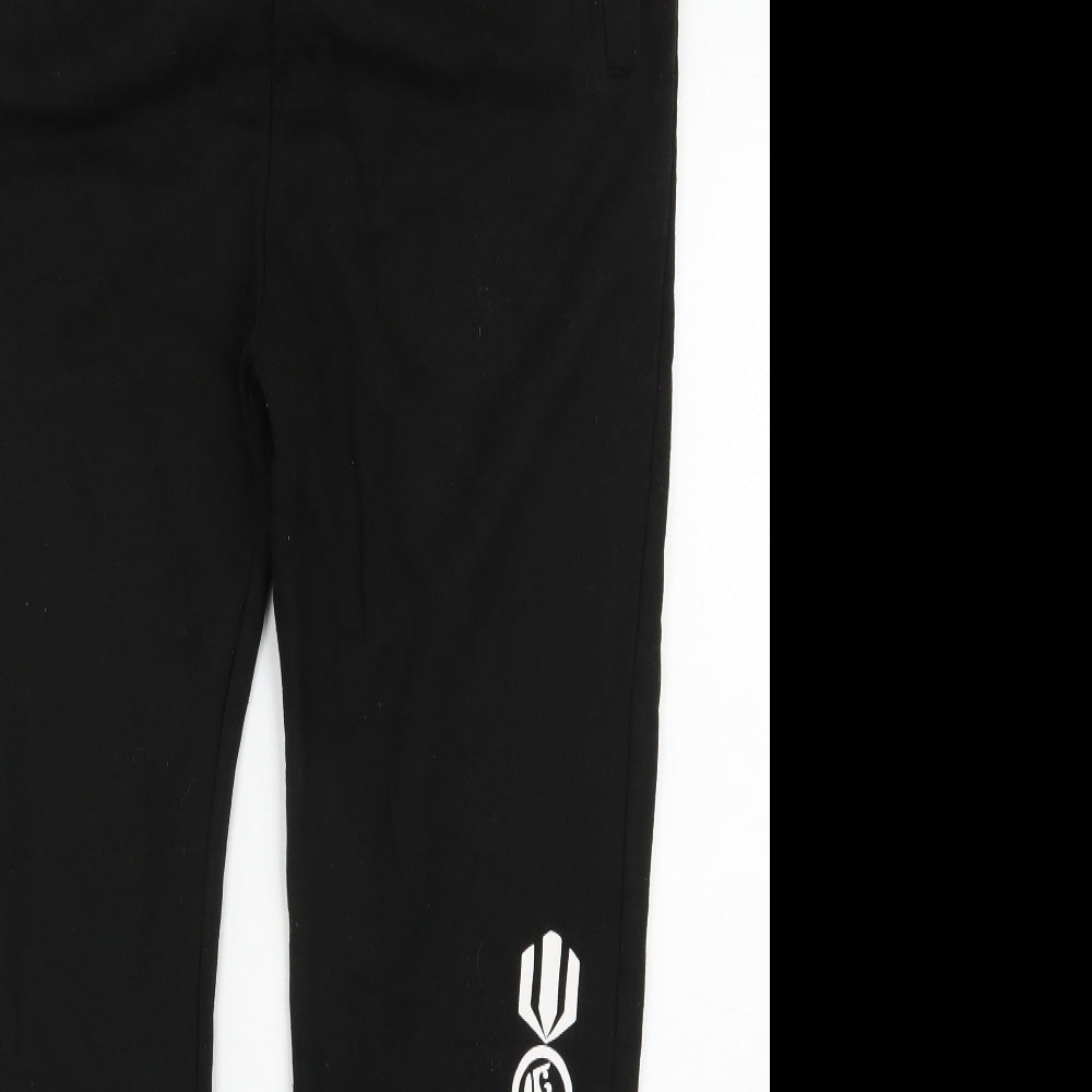 Crosshatch Mens Black  Cotton Sweatpants Trousers Size XL L29 in Regular Drawstring