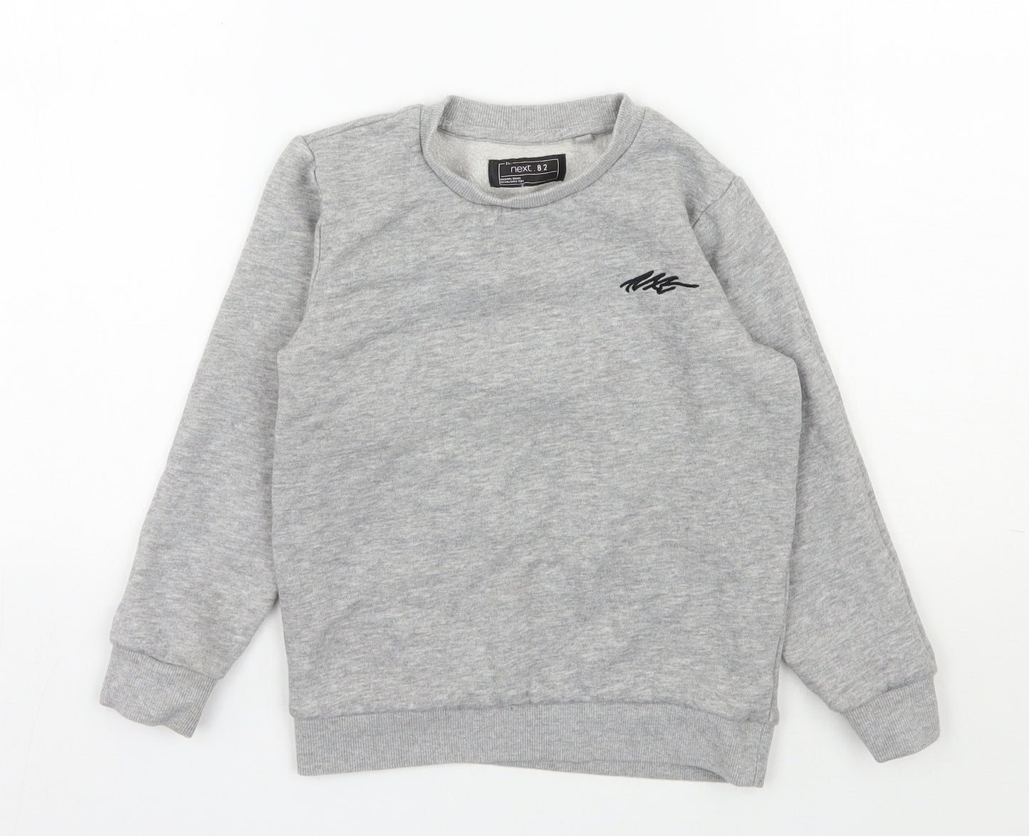 NEXT Boys Grey  Cotton Pullover Sweatshirt Size 7 Years  Pullover