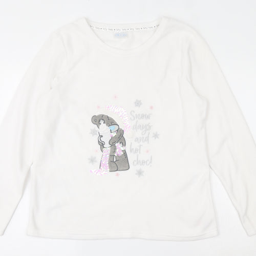 Tatty teddy  Womens Multicoloured Solid Polyester Top Pyjama Top Size 12   - Size 12-14
