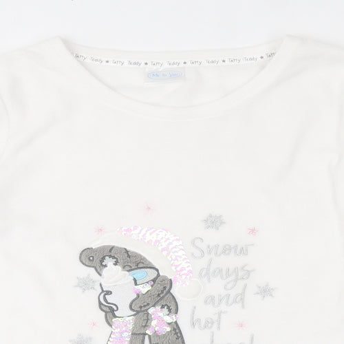 Tatty teddy  Womens Multicoloured Solid Polyester Top Pyjama Top Size 12   - Size 12-14