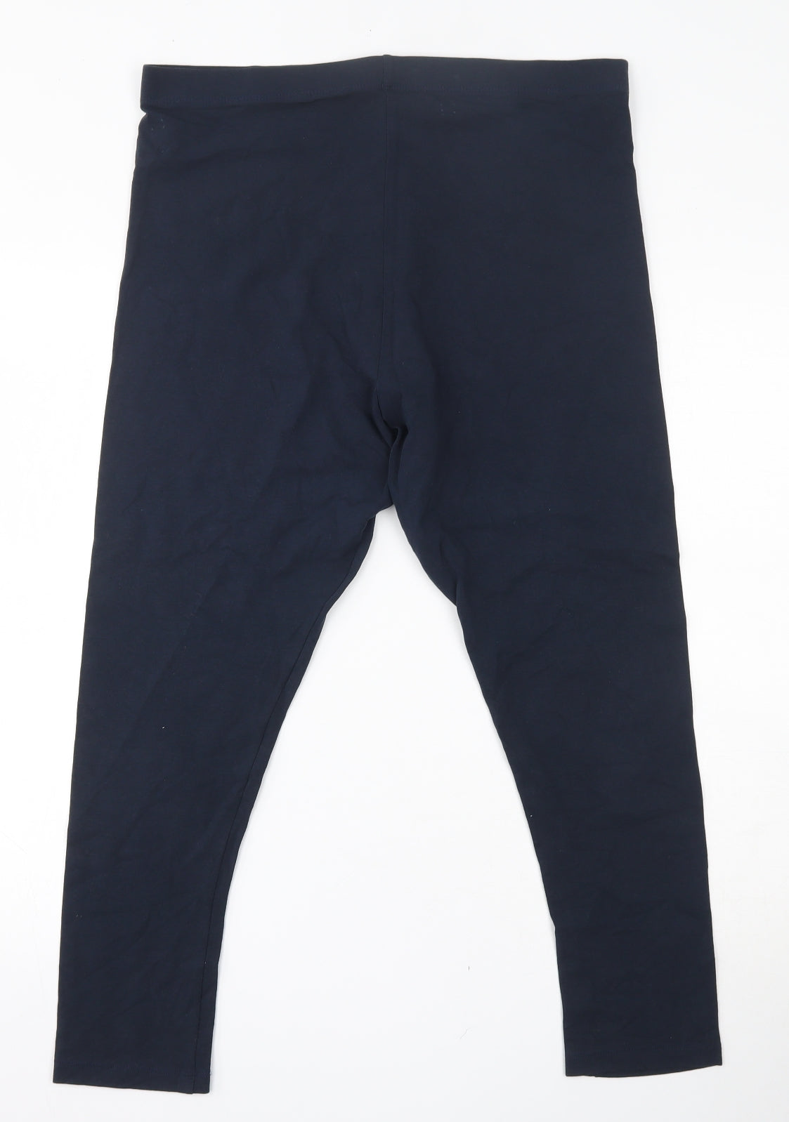 Marks and Spencer Womens Blue  Cotton Cropped Leggings Size L L24 in