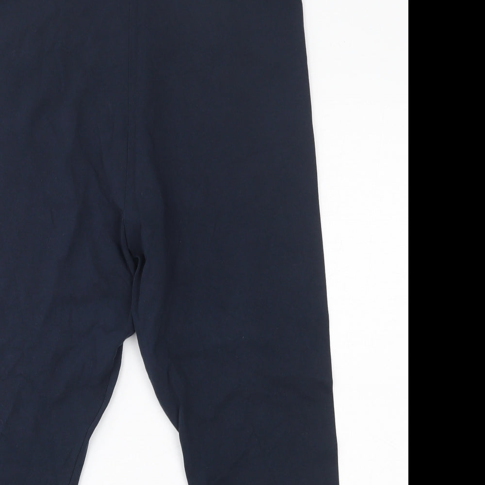 Marks and Spencer Womens Blue  Cotton Cropped Leggings Size L L24 in