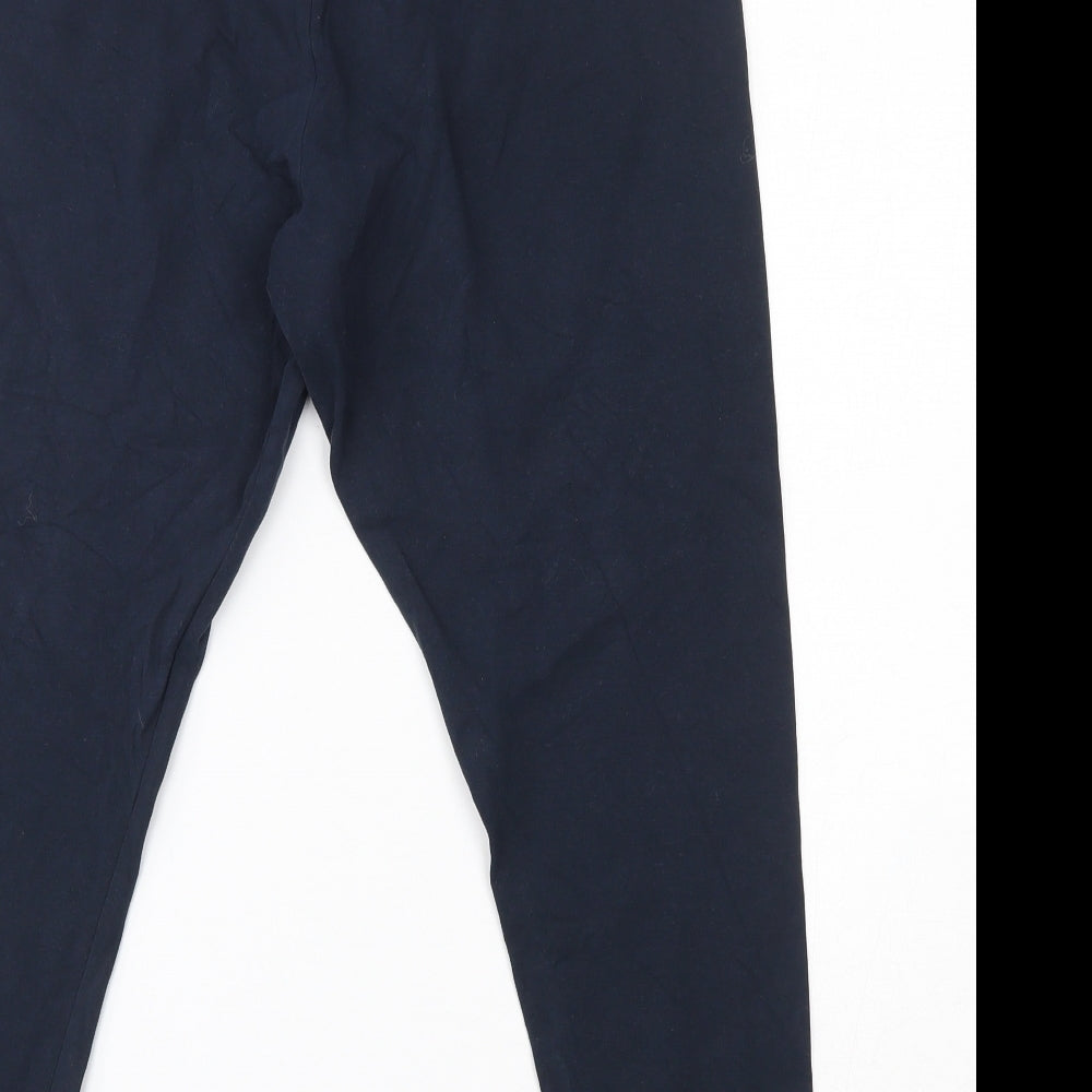 Marks and Spencer Womens Blue  Cotton Cropped Leggings Size L L24 in