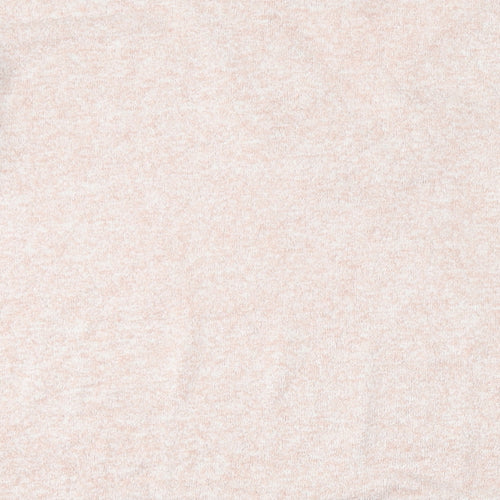 H&M Womens Pink V-Neck  Viscose Pullover Jumper Size M