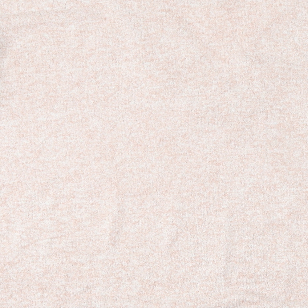 H&M Womens Pink V-Neck  Viscose Pullover Jumper Size M