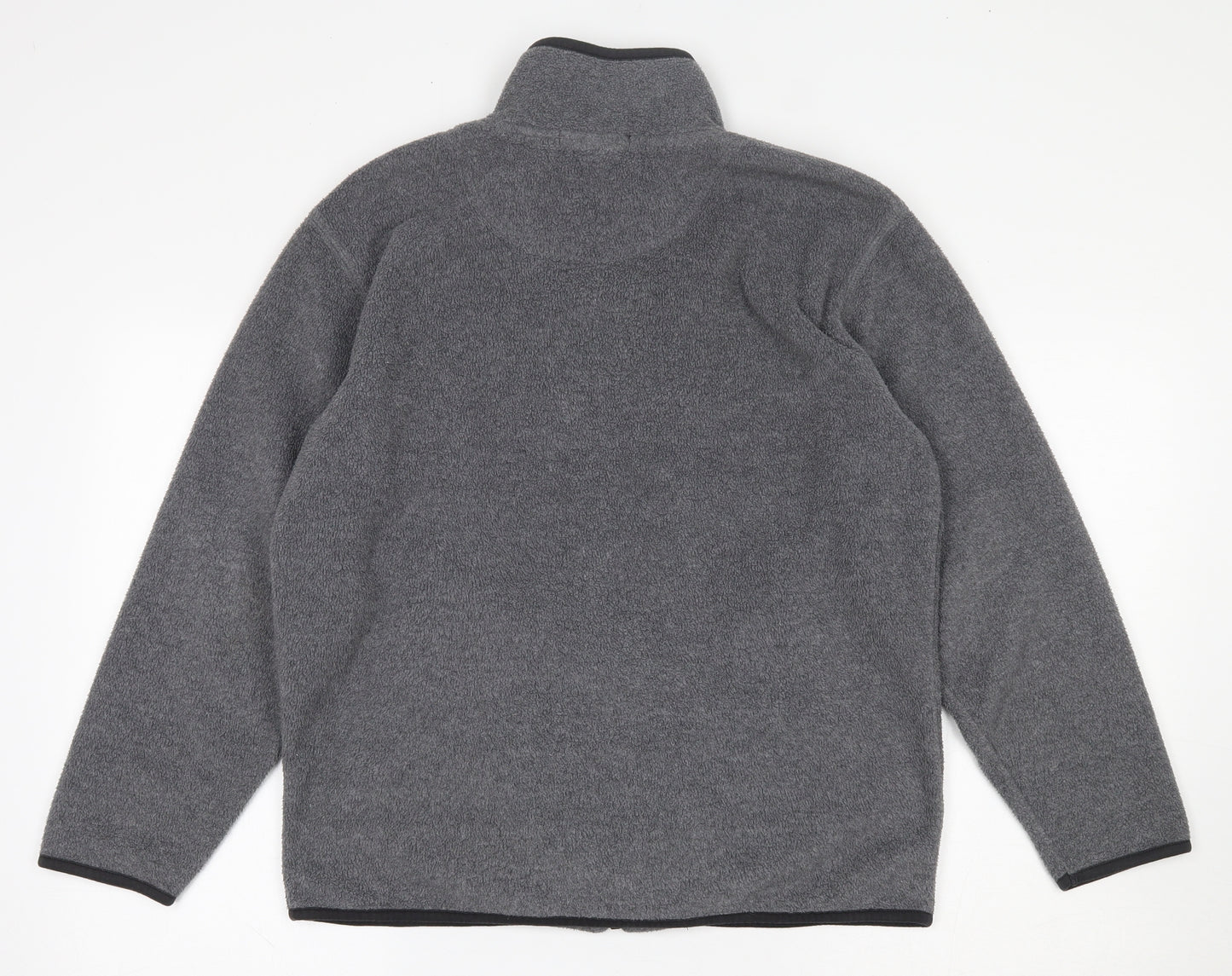 George Mens Grey  Polyester Full Zip Sweatshirt Size XS