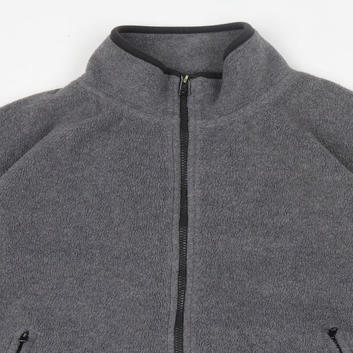 George Mens Grey  Polyester Full Zip Sweatshirt Size XS