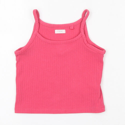 NEXT Girls Pink  Cotton Camisole Tank Size 4 Years Scoop Neck