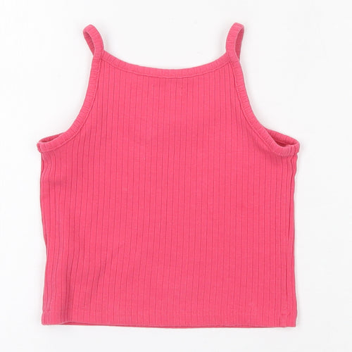 NEXT Girls Pink  Cotton Camisole Tank Size 4 Years Scoop Neck