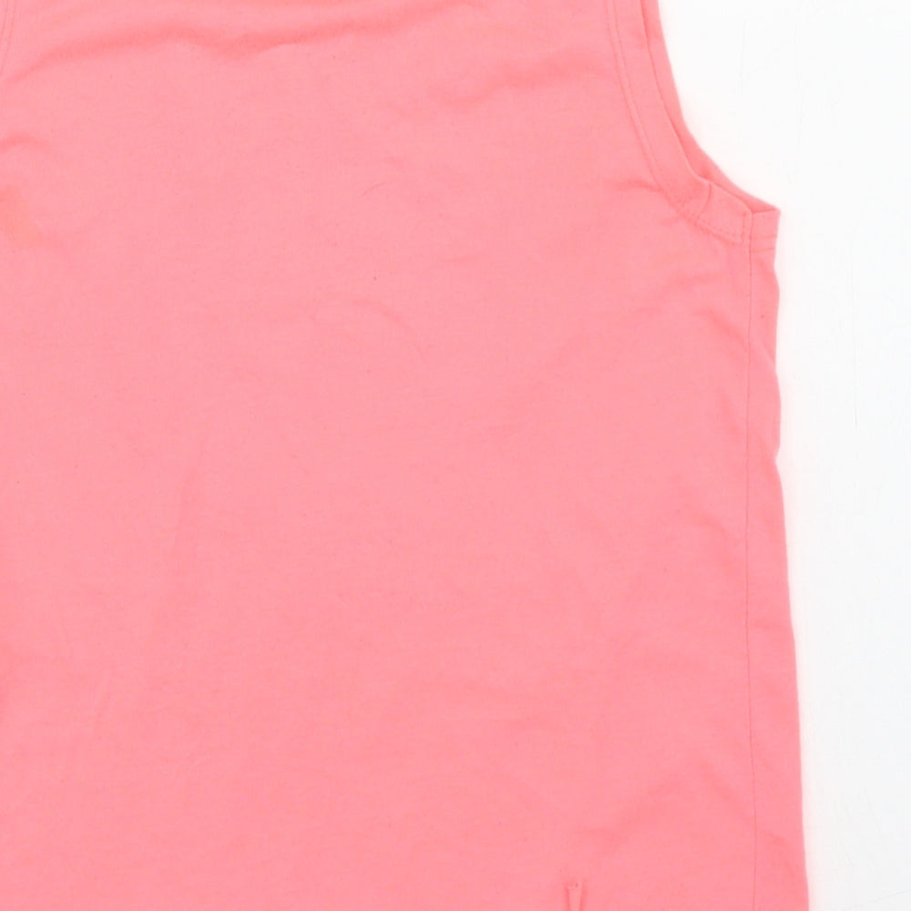 Primark Girls Orange  Polyester Cropped Tank Size 10-11 Years Round Neck  - Unicorn