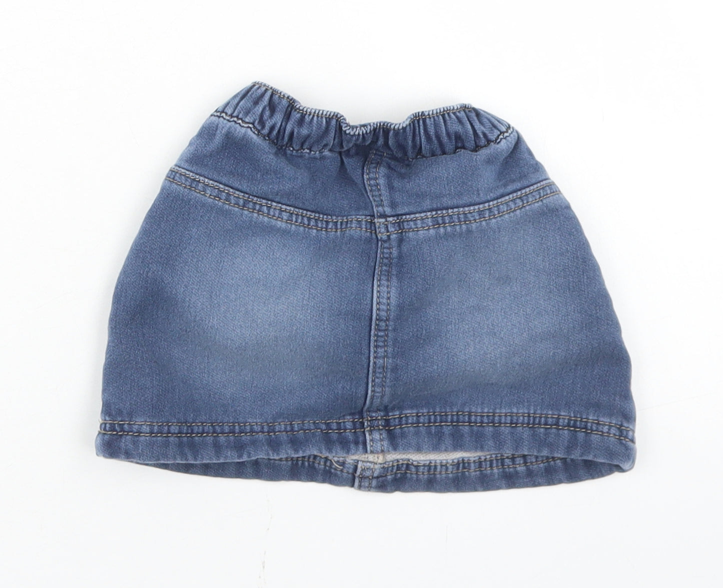 NEXT Girls Blue  Cotton A-Line Skirt Size 12-18 Months  Button