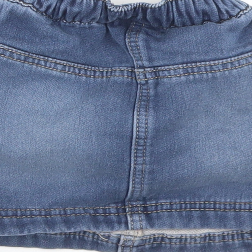 NEXT Girls Blue  Cotton A-Line Skirt Size 12-18 Months  Button