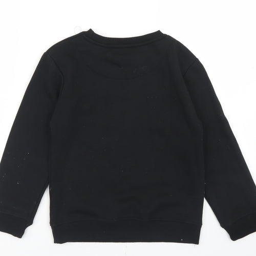 Rebel Boys Black  Polyester Pullover Sweatshirt Size 8-9 Years   - Team Player