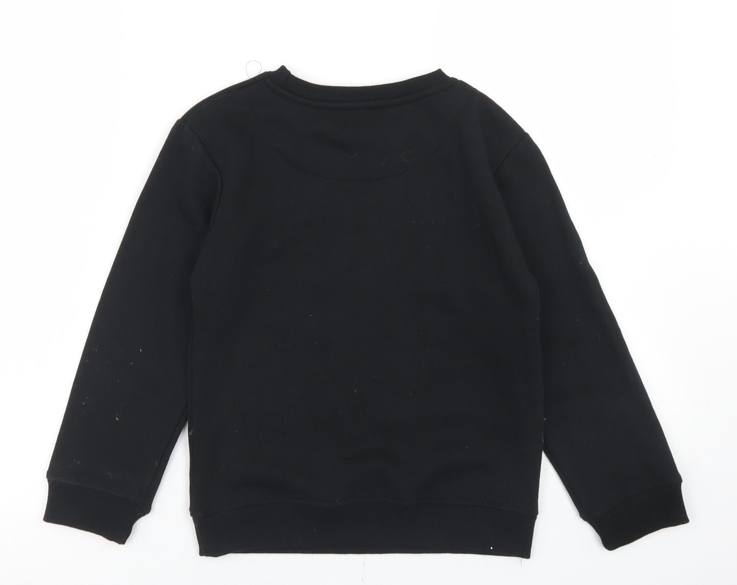 Rebel Boys Black  Polyester Pullover Sweatshirt Size 8-9 Years   - Team Player