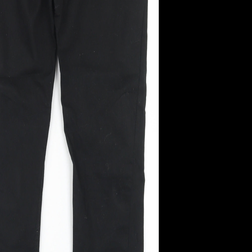 New Look Womens Black  Cotton Skinny Jeans Size 14 L29 in Regular Button