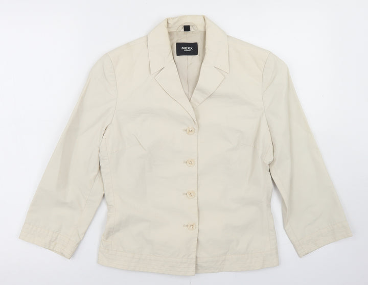 Mexx Womens Beige Jacket Blazer Size 8 Button