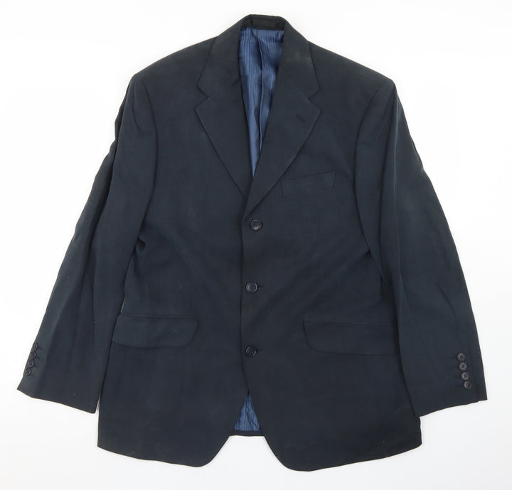 Marks and Spencer Mens Blue Lyocell Jacket Blazer Size 40