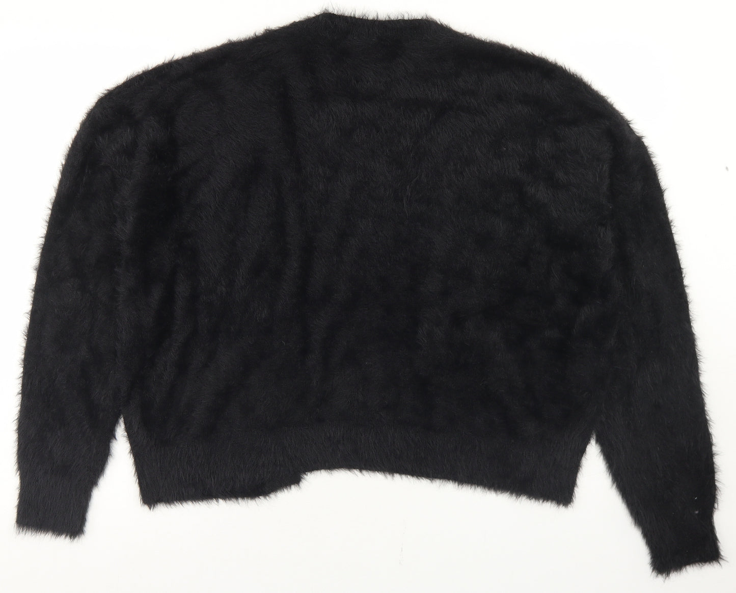 Divided Womens Black Round Neck  Polyamide Cardigan Jumper Size M
