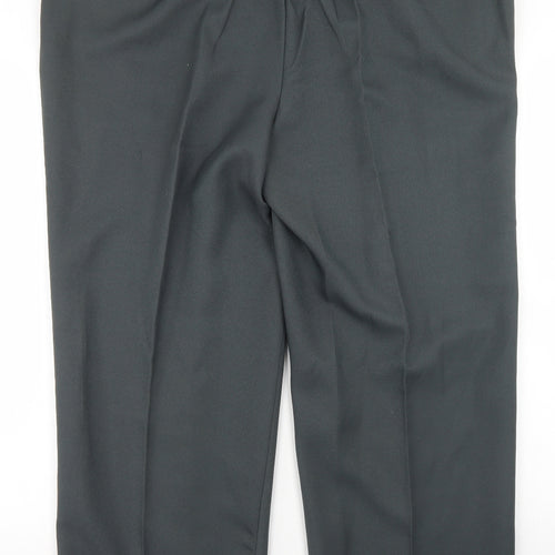 Savatini Mens Grey  Polyester Dress Pants Trousers Size 42 in L31 in Regular Hook & Eye