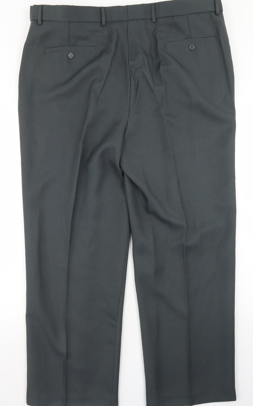 Savatini Mens Grey  Polyester Dress Pants Trousers Size 42 in L31 in Regular Hook & Eye