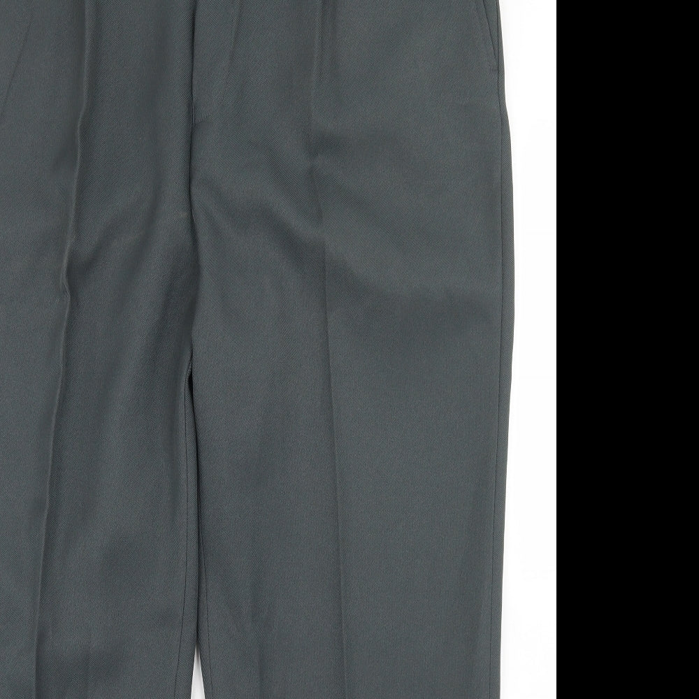 Savatini Mens Grey  Polyester Dress Pants Trousers Size 42 in L31 in Regular Hook & Eye