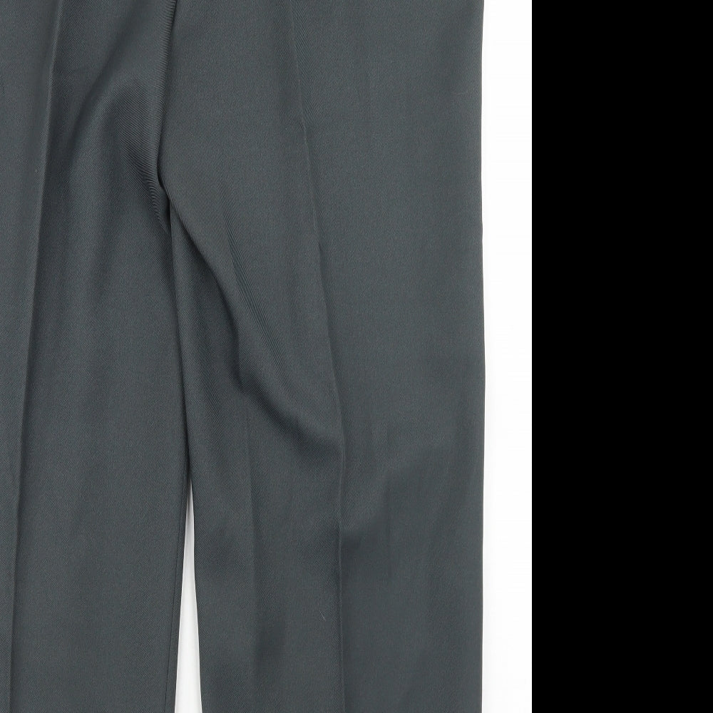Savatini Mens Grey  Polyester Dress Pants Trousers Size 42 in L31 in Regular Hook & Eye