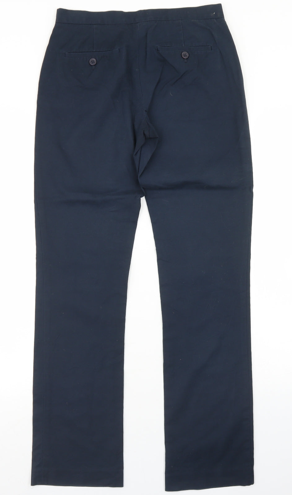 KEW Womens Blue  Cotton Chino Trousers Size 8 L31 in Regular Button