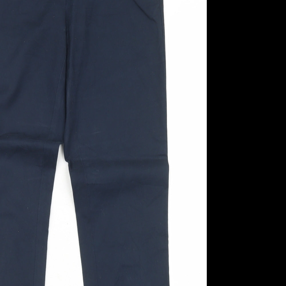 KEW Womens Blue  Cotton Chino Trousers Size 8 L31 in Regular Button