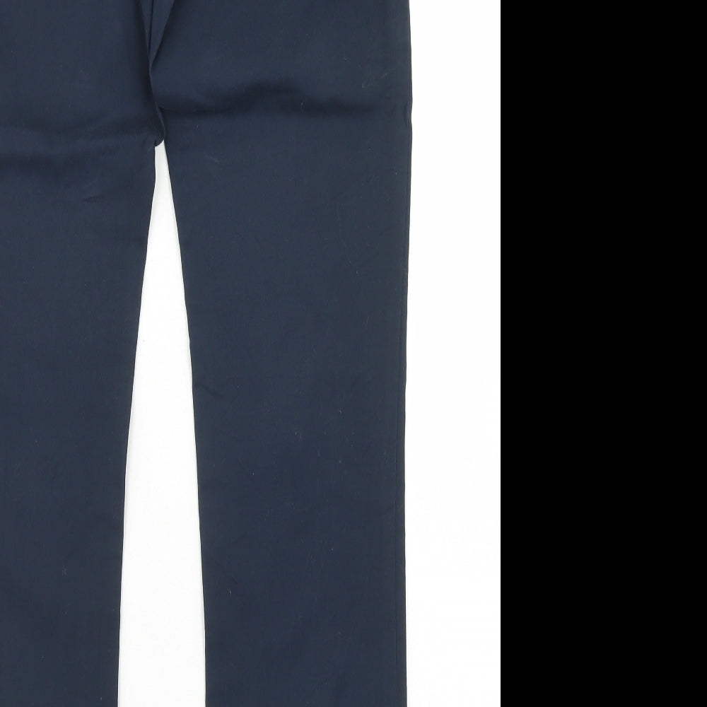KEW Womens Blue  Cotton Chino Trousers Size 8 L31 in Regular Button