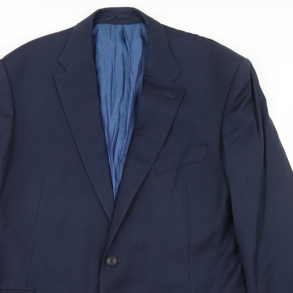 Sartorial Mens Blue  Wool Jacket Blazer Size 44