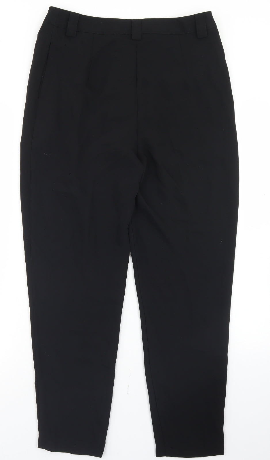 F&F Womens Black  Polyester Dress Pants Trousers Size 10 L27 in Regular Button
