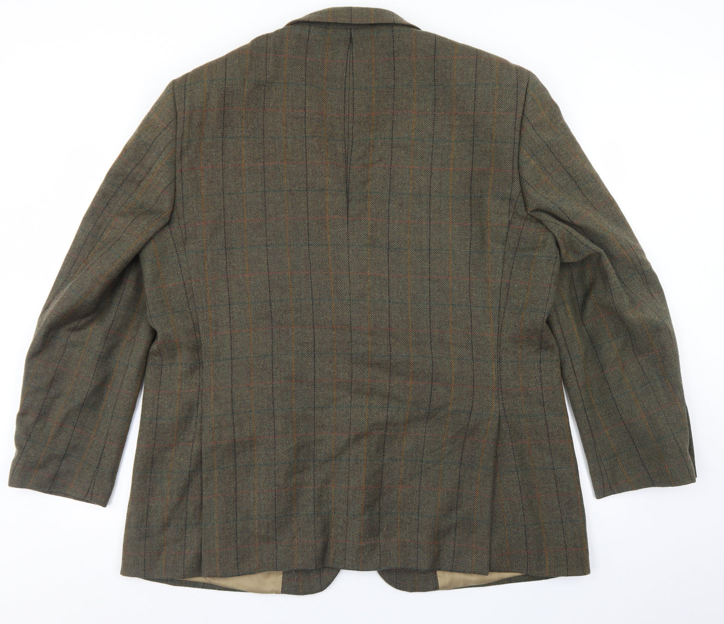 Brook Taverner Mens Green Plaid Wool Jacket Blazer Size 46