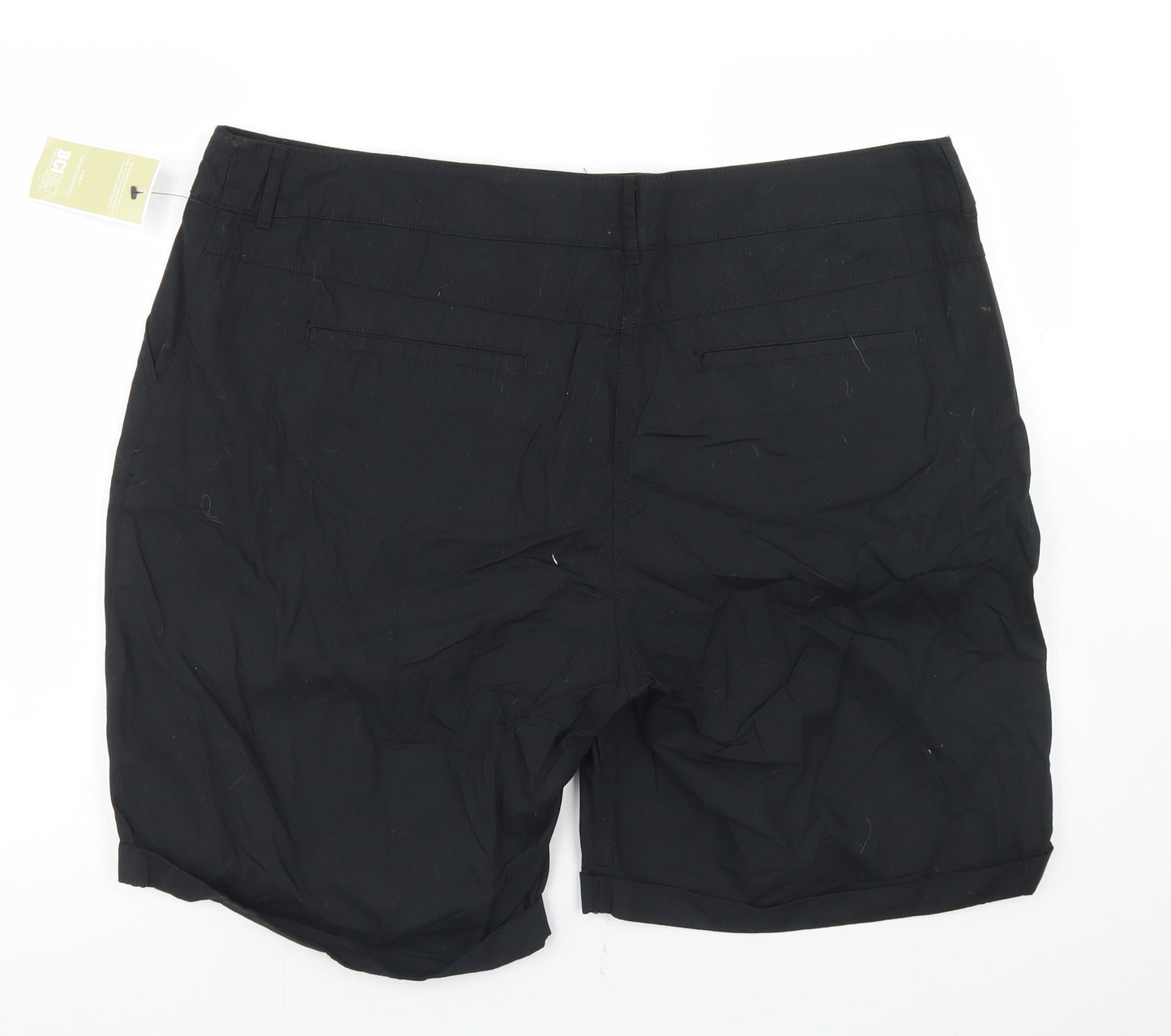 V by Very Womens Black  Cotton Cargo Shorts Size 20 L6 in Regular Button