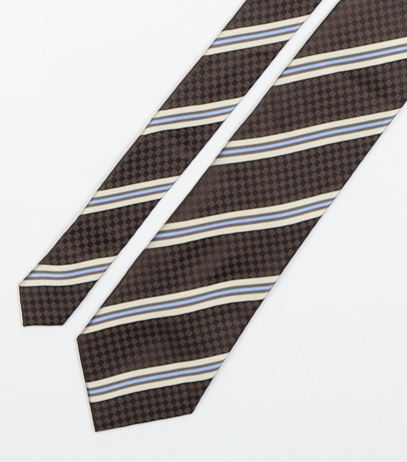 Thomas Nash Mens Multicoloured Striped Silk Pointed Tie One Size