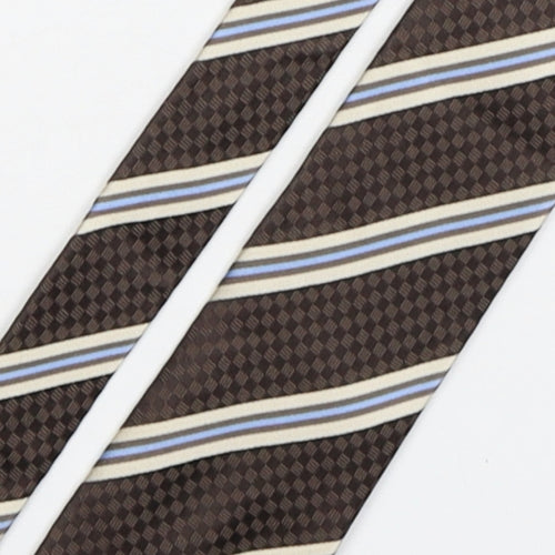 Thomas Nash Mens Multicoloured Striped Silk Pointed Tie One Size
