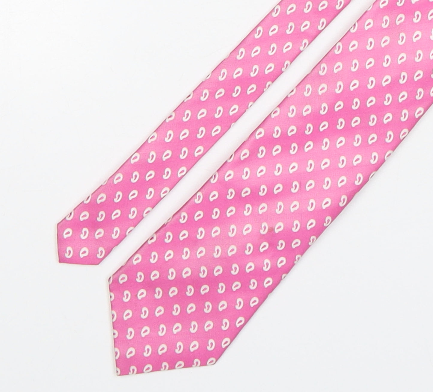 Marks and Spencer Mens Pink Paisley Silk Pointed Tie One Size