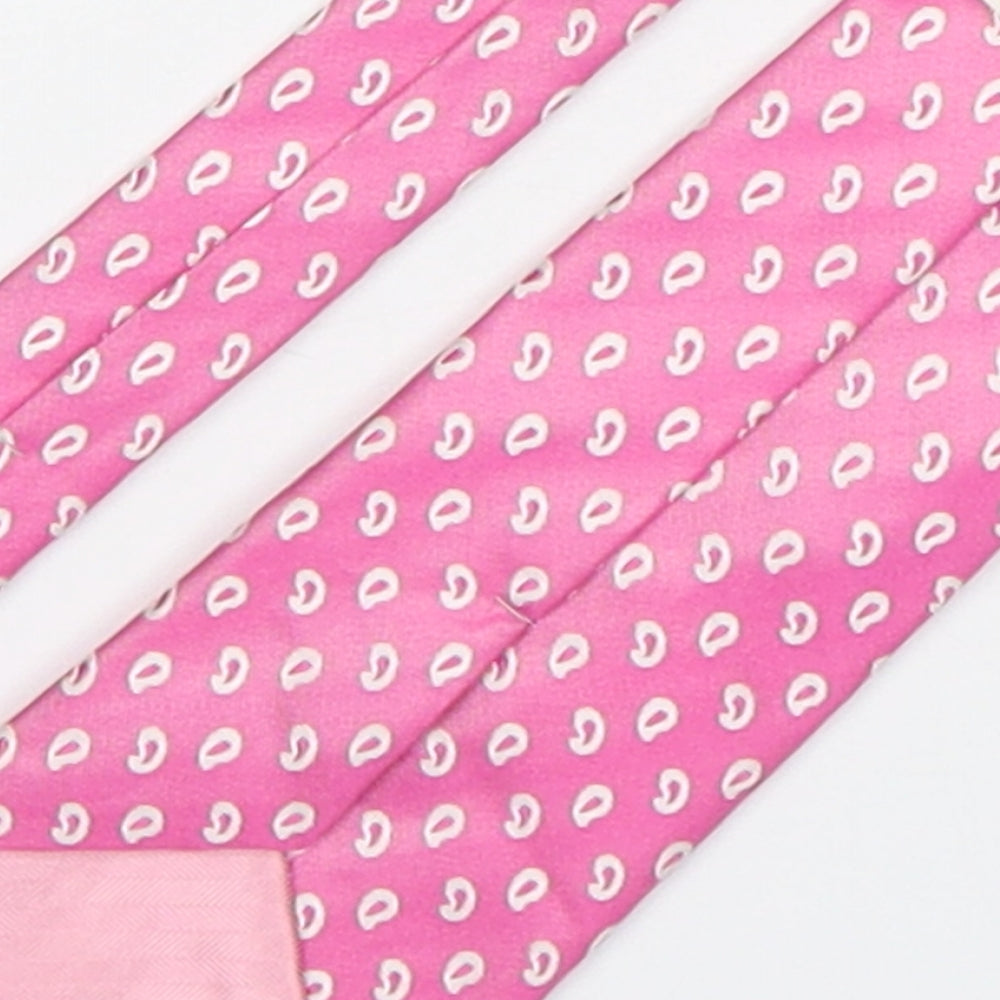 Marks and Spencer Mens Pink Paisley Silk Pointed Tie One Size