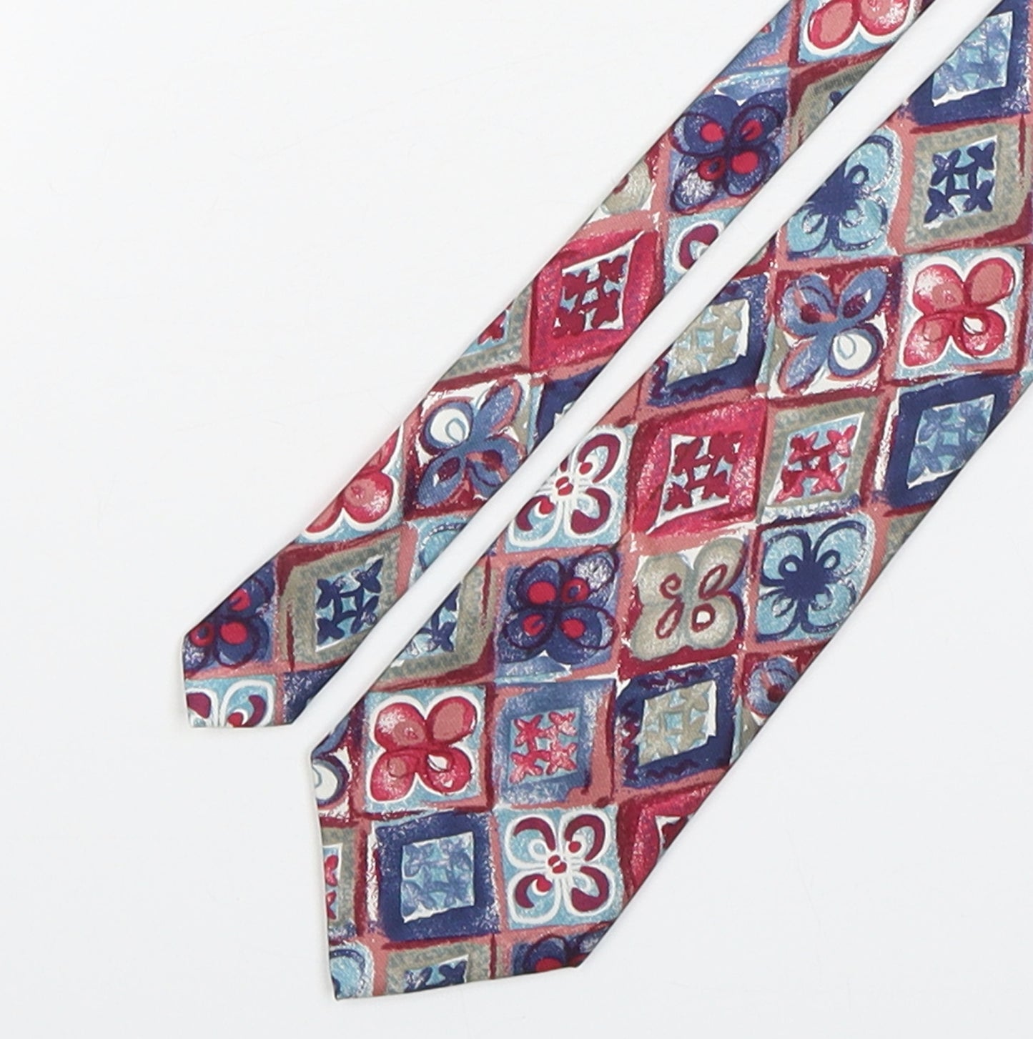 Marks and Spencer Mens Multicoloured Floral Silk Pointed Tie One Size