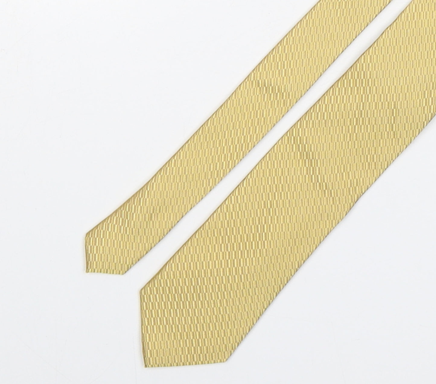Jeff Banks  Mens Gold  Silk Pointed Tie One Size